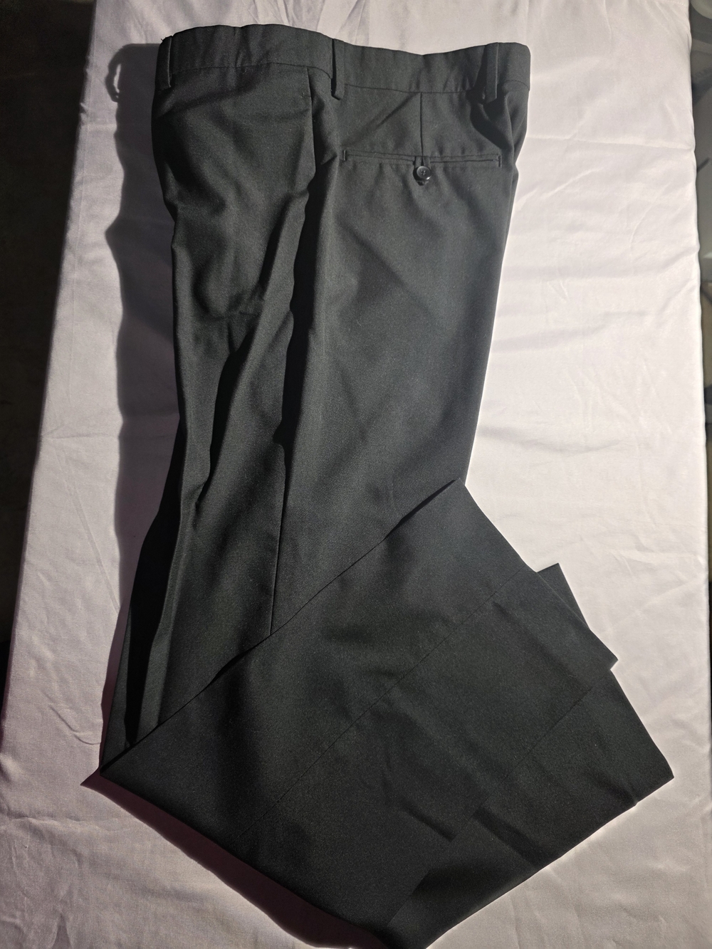Van Heusen Solid Black Men's Dress Pants (No Pleats)